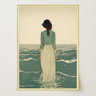 Woman Into the Sea Wall Art Print-Skudaboo