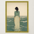 Woman Into the Sea Wall Art Print-Skudaboo