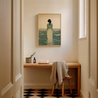 Woman Into the Sea Wall Art Print-Skudaboo
