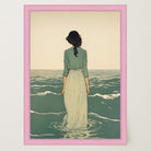 Woman Into the Sea Wall Art Print-Skudaboo