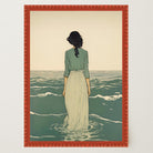 Woman Into the Sea Wall Art Print-Skudaboo