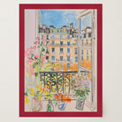 Pastel Paris Cityscape Wall Art Print-Skudaboo