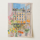 Pastel Paris Cityscape Wall Art Print-Skudaboo