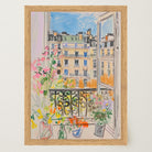 Pastel Paris Cityscape Wall Art Print-Skudaboo