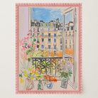 Pastel Paris Cityscape Wall Art Print-Skudaboo