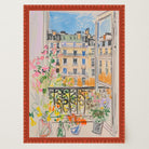 Pastel Paris Cityscape Wall Art Print-Skudaboo