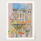 Pastel Paris Cityscape Wall Art Print-Skudaboo