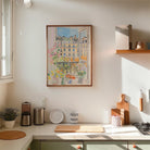 Pastel Paris Cityscape Wall Art Print-Skudaboo