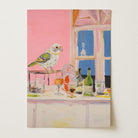 Colourful Bird on Bar Wall Art Print-Skudaboo