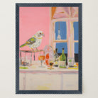 Colourful Bird on Bar Wall Art Print-Skudaboo