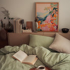 Orange Orchard Landscape Art Print-Skudaboo