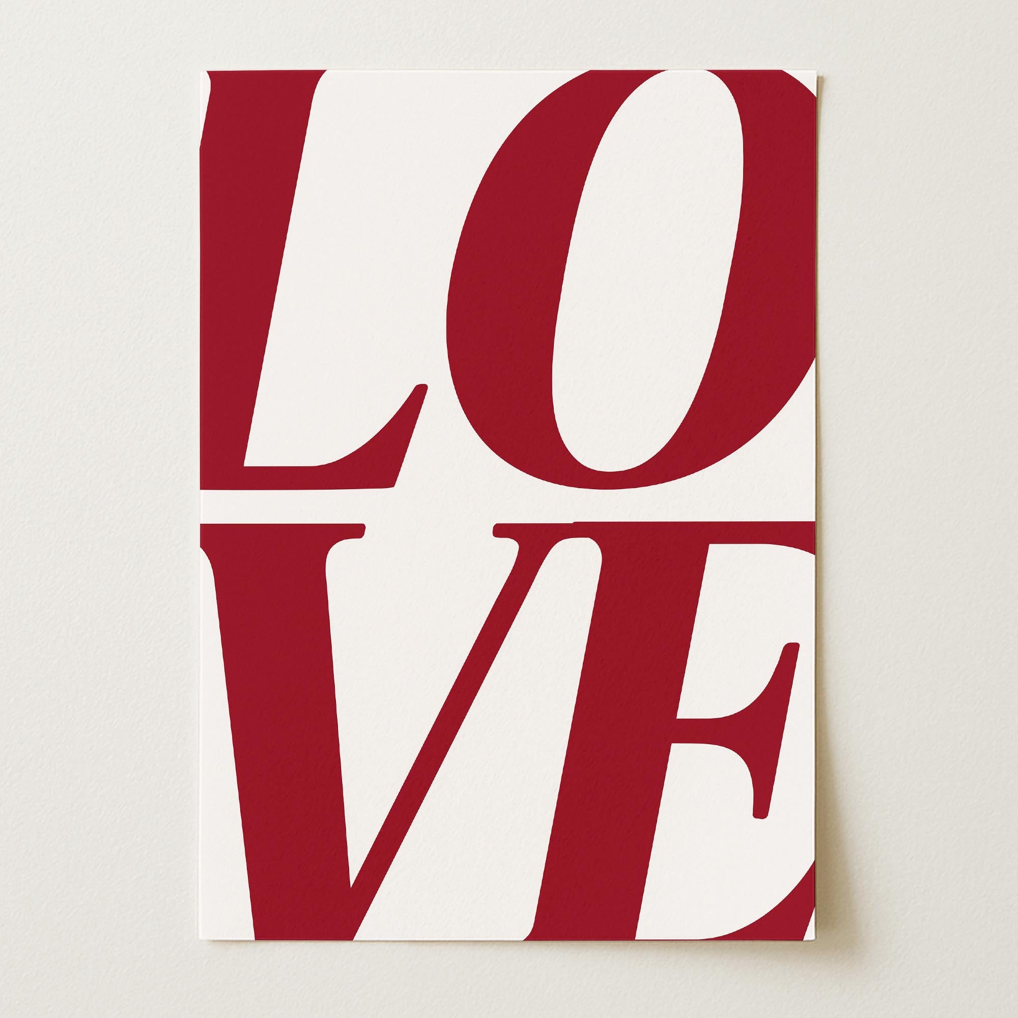 LOVE Typography Modern Wall Art Print-Skudaboo