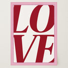 LOVE Typography Modern Wall Art Print-Skudaboo