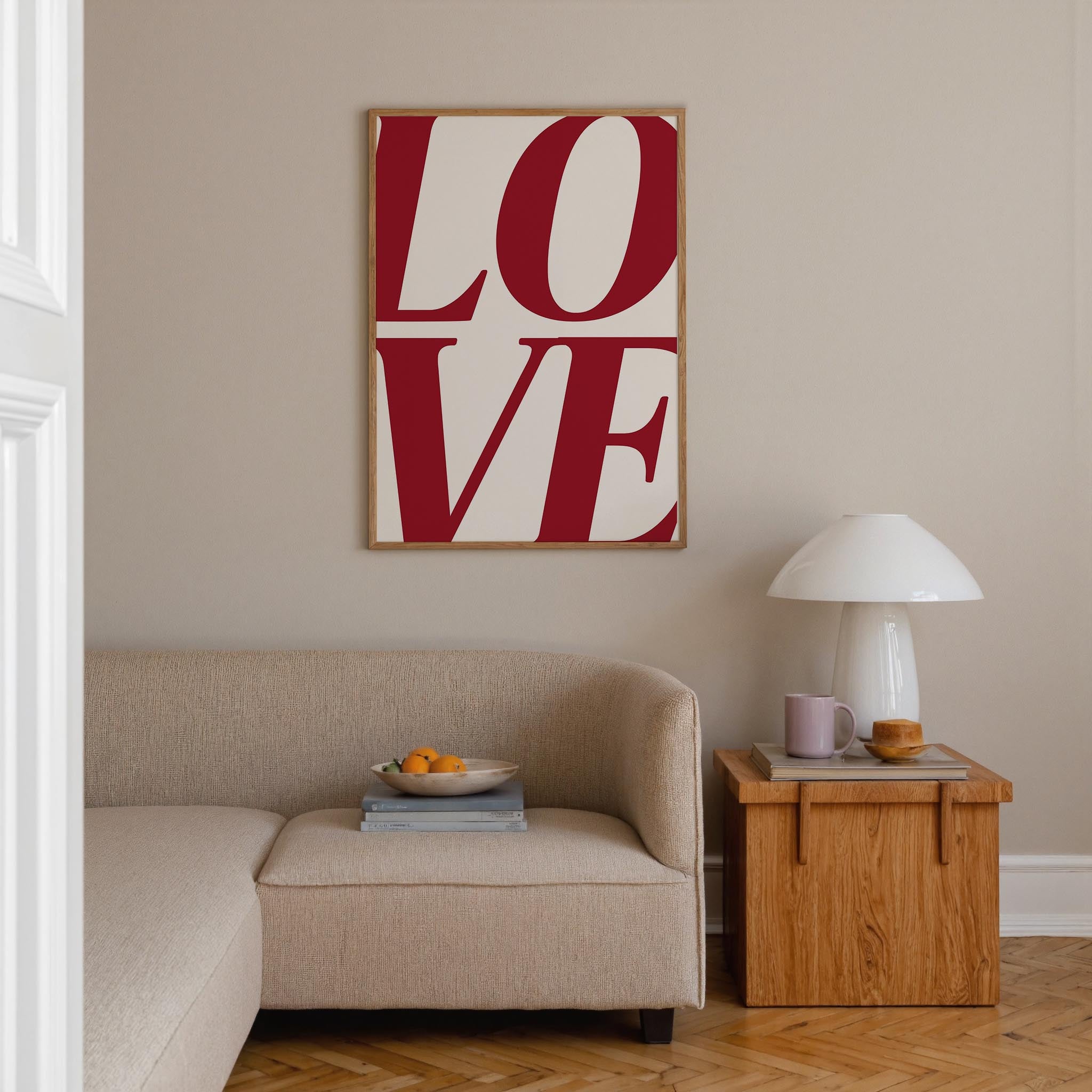 LOVE Typography Modern Wall Art Print-Skudaboo