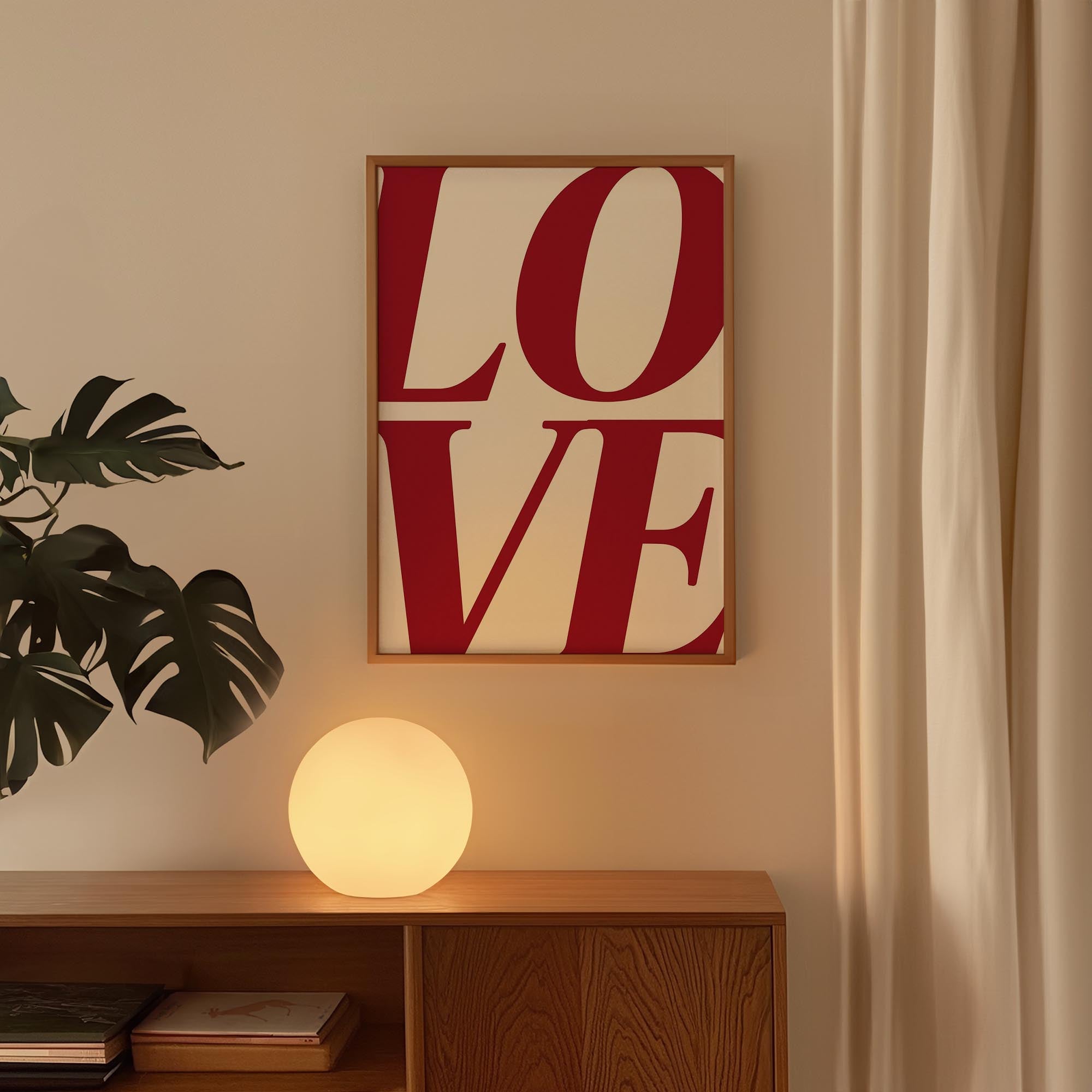 LOVE Typography Modern Wall Art Print-Skudaboo