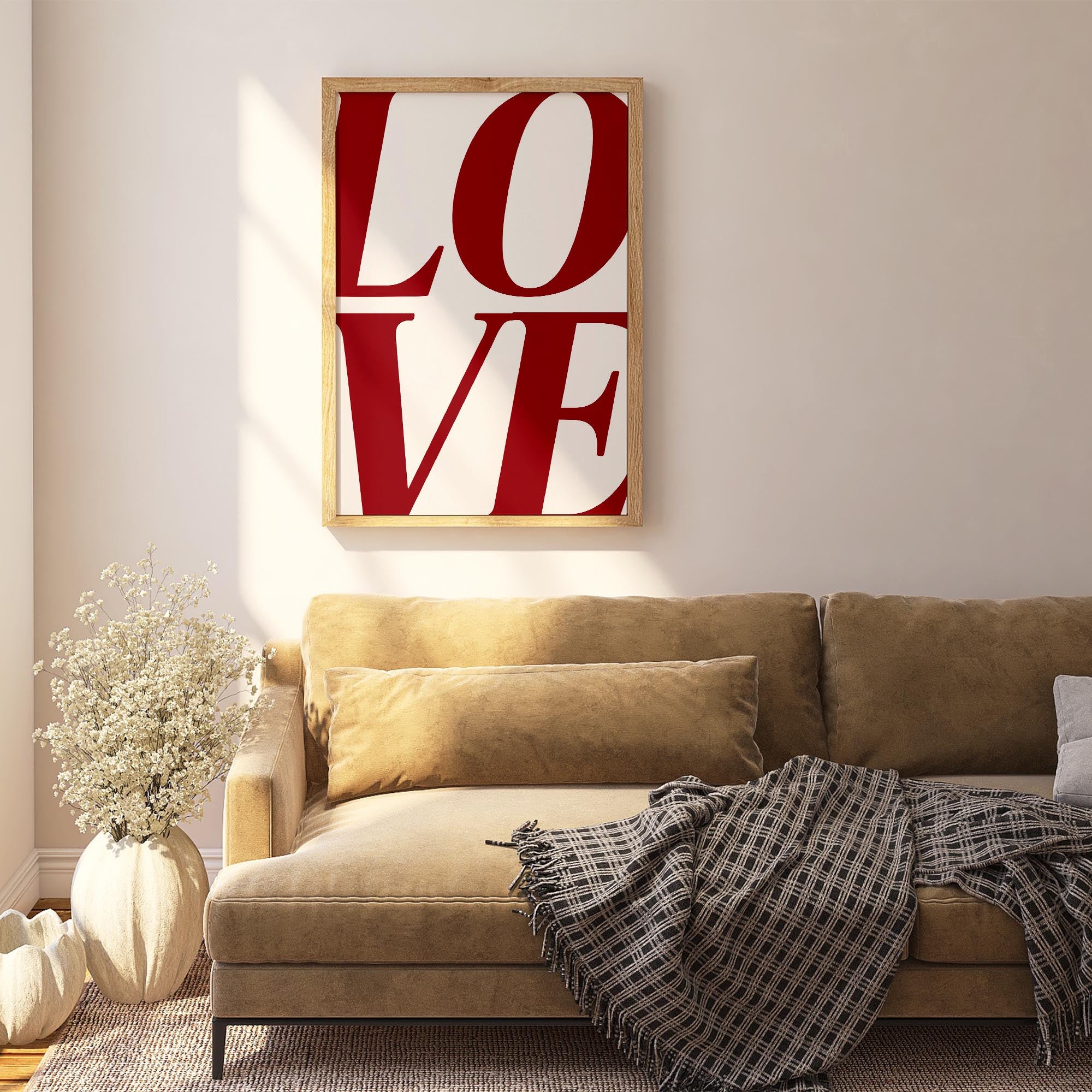 LOVE Typography Modern Wall Art Print-Skudaboo