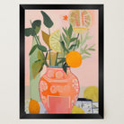 Vase of Oranges Still Life Wall Art Print-Skudaboo