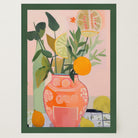 Vase of Oranges Still Life Wall Art Print-Skudaboo