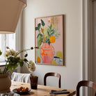 Vase of Oranges Still Life Wall Art Print-Skudaboo