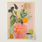 Vase of Oranges Still Life Wall Art Print-Skudaboo