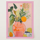 Vase of Oranges Still Life Wall Art Print-Skudaboo