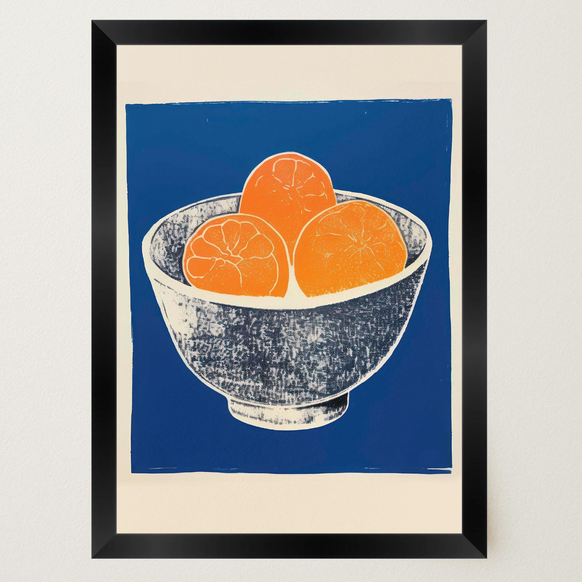 Orange Bowl Still Life Wall Art Print-Skudaboo