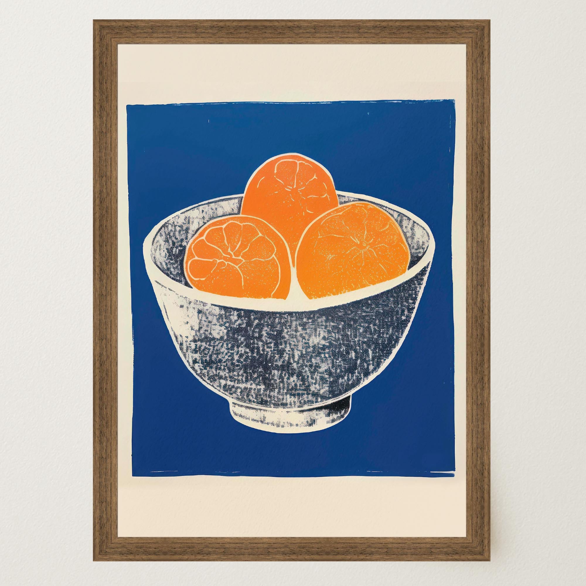 Orange Bowl Still Life Wall Art Print-Skudaboo