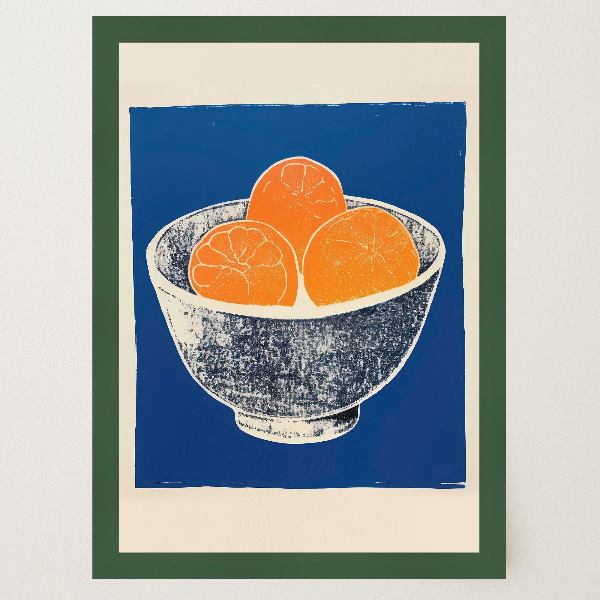Orange Bowl Still Life Wall Art Print-Skudaboo