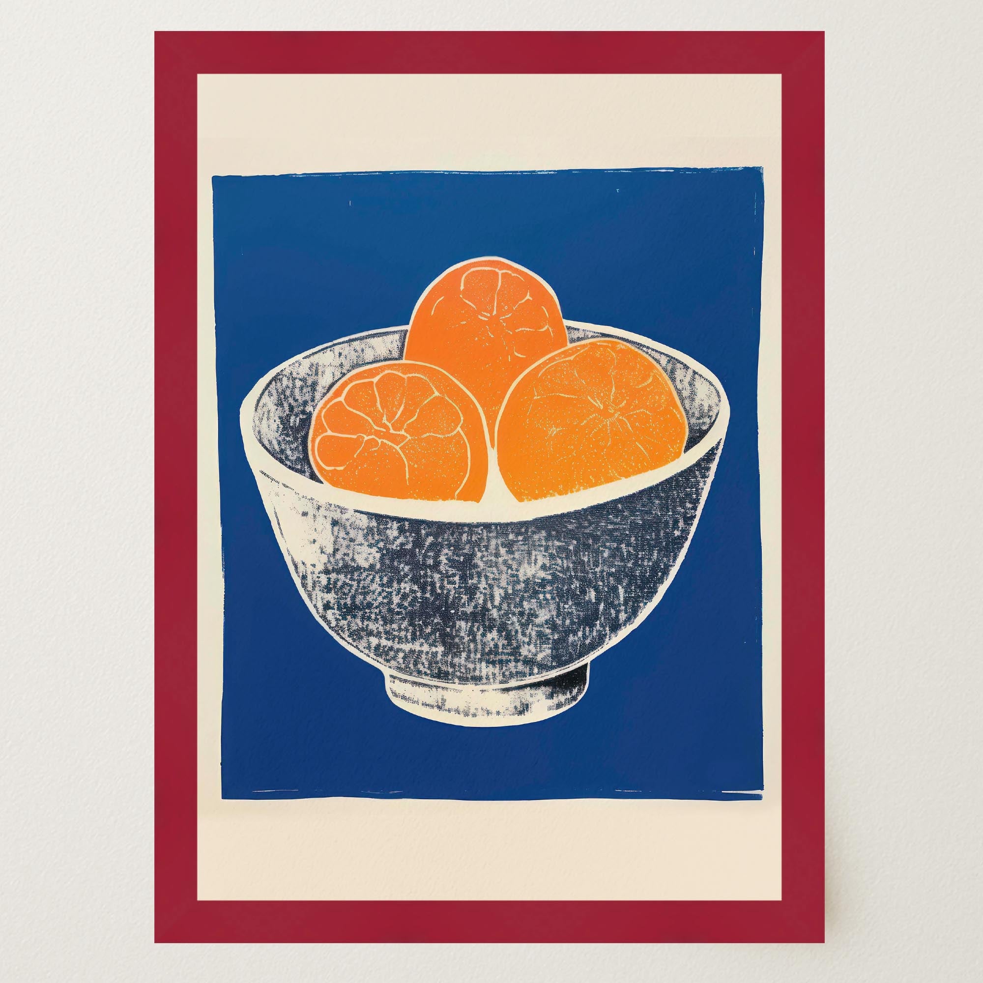 Orange Bowl Still Life Wall Art Print-Skudaboo