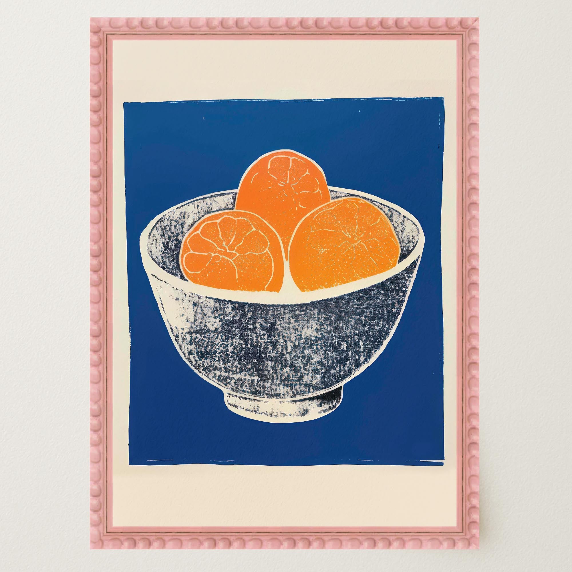 Orange Bowl Still Life Wall Art Print-Skudaboo