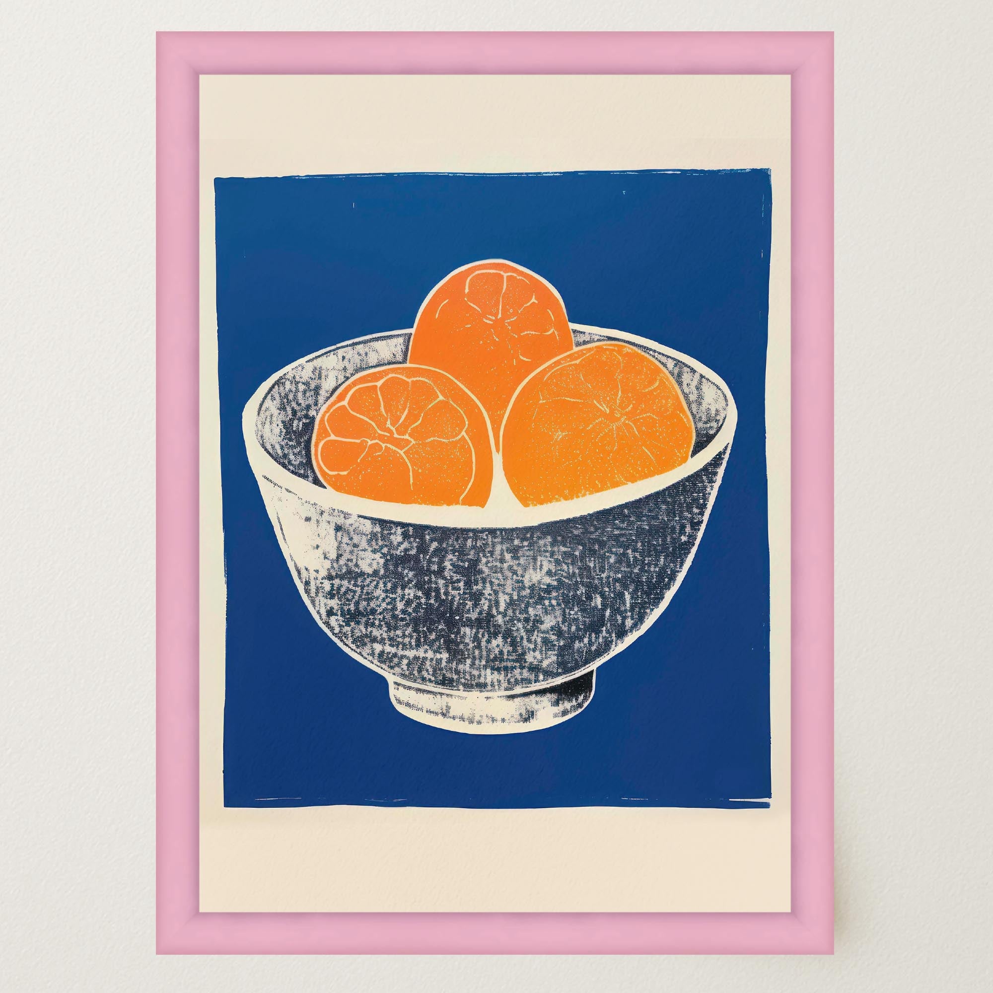 Orange Bowl Still Life Wall Art Print-Skudaboo