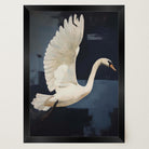 White Swan Wall Art Print-Skudaboo