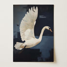 White Swan Wall Art Print-Skudaboo