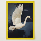 White Swan Wall Art Print-Skudaboo