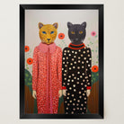 Whimsical Cat Ladies Wall Art Print-Skudaboo