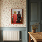 Whimsical Cat Ladies Wall Art Print-Skudaboo