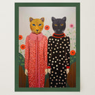 Whimsical Cat Ladies Wall Art Print-Skudaboo
