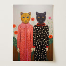 Whimsical Cat Ladies Wall Art Print-Skudaboo