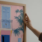 Pastel Mediterranean Street Wall Art Print-Skudaboo