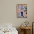 Pastel Mediterranean Street Wall Art Print-Skudaboo