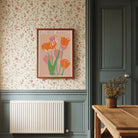 Pink Tulip Flower Market Wall Art Print-Skudaboo