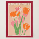 Pink Tulips Flower Market Amsterdam Art Print-Skudaboo