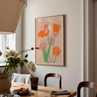 Pink Tulip Flower Market Wall Art Print-Skudaboo