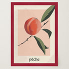 Peach Botanical Wall Art Print-Skudaboo