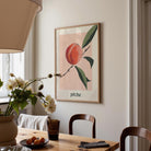 Peach Botanical Wall Art Print-Skudaboo