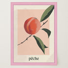 Peach Botanical Wall Art Print-Skudaboo