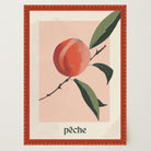 Peach Botanical Wall Art Print-Skudaboo