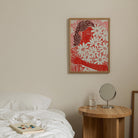 Red Floral Botanical Wall Art Print-Skudaboo
