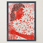 Red Floral Botanical Wall Art Print-Skudaboo