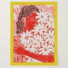 Red Floral Botanical Wall Art Print-Skudaboo